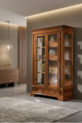 Soggiorno credenza, vetrina in vetro, credenza da sala da pranzo, armadi in legno, mobili