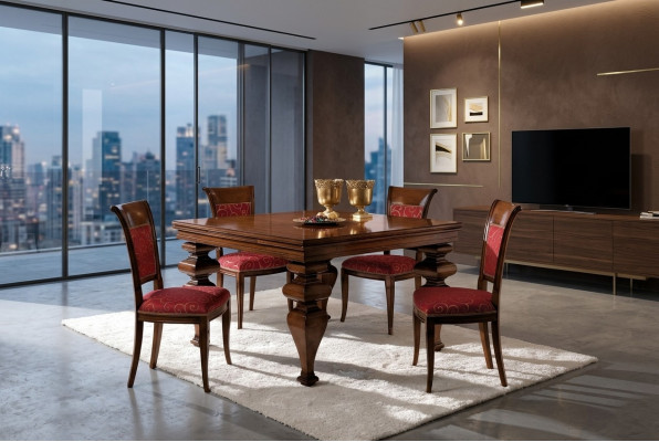 Tavolo da pranzo Design Mobili Arredamento Tavoli Legno massiccio Tavolo Nuovo Lusso Italiano