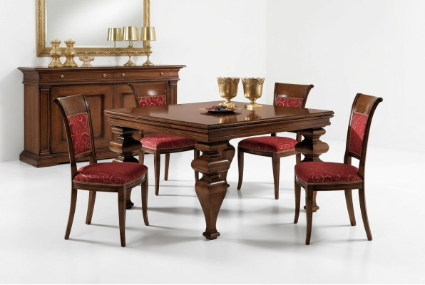 Tavolo da pranzo Design Mobili Arredamento Tavoli Legno massiccio Tavolo Nuovo Lusso Italiano