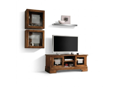 Set parete attrezzata 3pz. Soggiorno rtv Vetrina Madia Libreria Lussuosi Pensili Nuovi