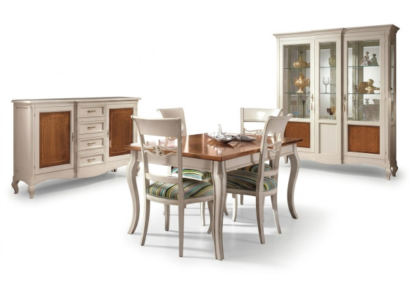 Tavolo da pranzo + 4x sedie Sedia Set sala da pranzo Gruppo da pranzo Moderno Tavolo Tavoli Set