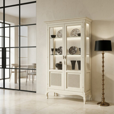 Vetrina legno lusso armadi classici credenza design mobili italiani marrone