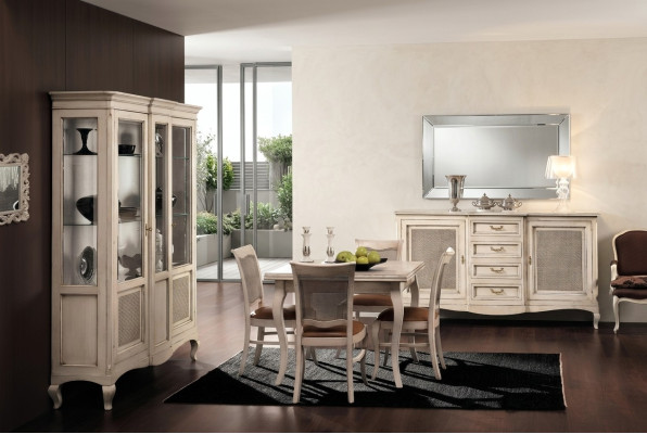 Mobili Gruppo di arredamento Tavolo + Set di 4 sedie 5 pezzi. Set da pranzo per sala da pranzo