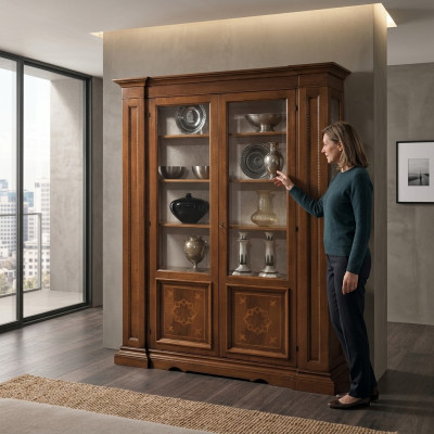Mobile bar Vetrine in legno massello Sideboard in legno massiccio Vaccari cav giovanni