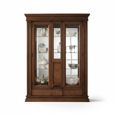 Legno Vetrine Vetro Armadio Legno Massiccio Credenza Vetrina Mobili Soggiorno Massicci.