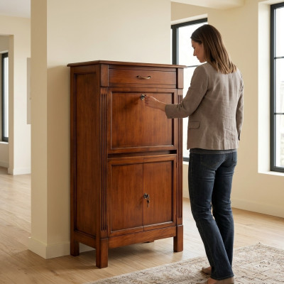 Comò credenza armadio guardaroba credenza mobile stile antico legno lusso legno
