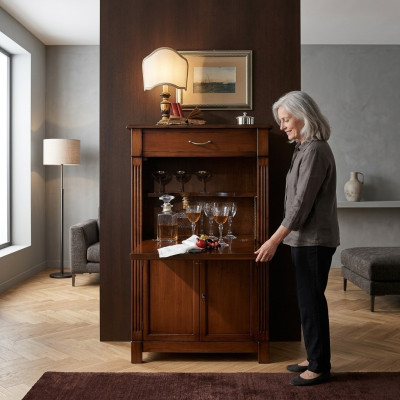 Comò Armadi in legno Credenza Mobili Comò Madia Armadio Classico nuovo
