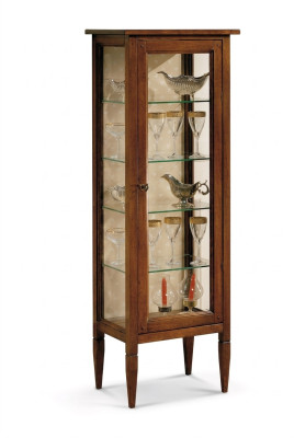 Vetrina soggiorno armadio libreria credenza mobili classici scaffali in legno.