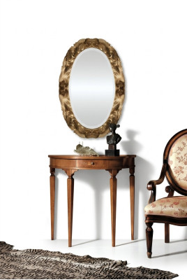 Tavolo consolle con specchio, set di mobili di lusso, consolle 2 pezzi. Prodotto in Italia.