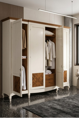 Armadio in legno massello Armadio in legno massiccio Camera da letto in legno massiccio Armadio in legno italiano