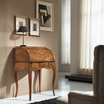Design scrivania Mobili da ufficio di lusso Tavolo Tavoli italiani Segretaria Legno Nuovo
