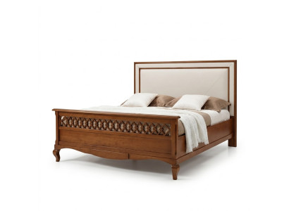 Letto matrimoniale in legno massiccio Vaccari cav giovanni nuovo.