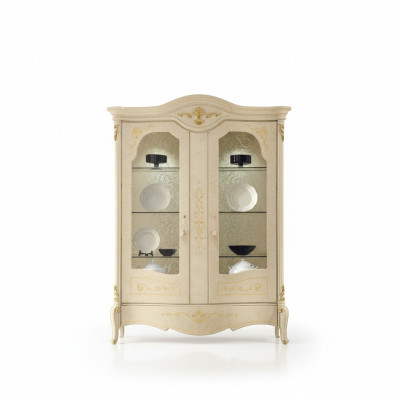 Vetrina di lusso, mobile vetrina classico, armadietto da soggiorno, credenza in legno nuovo.