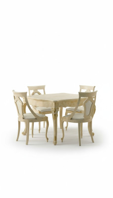 Sedie da sala da pranzo in legno, sedia di lusso beige con schienale, mobili per il soggiorno beige nuovi