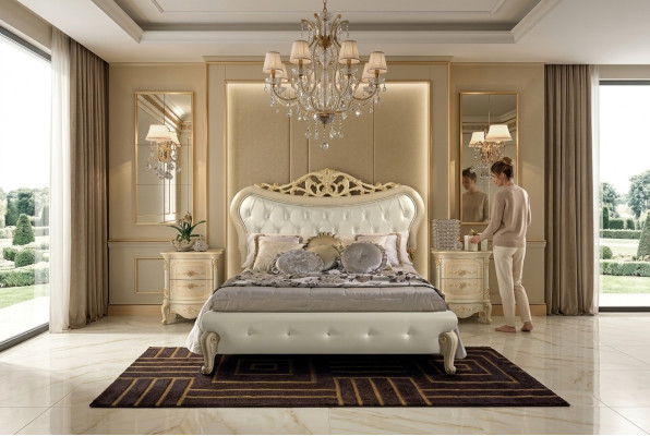 Letto Imbottito Design Letti Matrimoniali Camera da Letto Legno Struttura Letto Chesterfield Nuovo