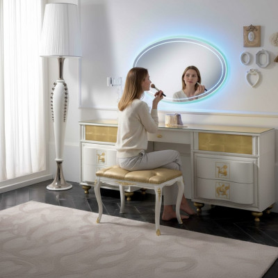Vanity Table Design di lusso Tavoli Cosmetici Specchio da toeletta Console Camera da letto