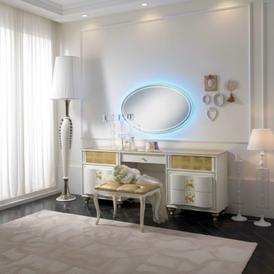 Vanity Table Design di lusso Tavoli Cosmetici Specchio da toeletta Console Camera da letto