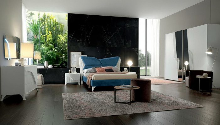 Letto Letti matrimoniali Letto dell'hotel Letto moderno Struttura letto di lusso Design Cornice letto legno Nuovo