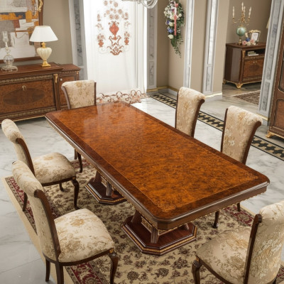 Tavolo da pranzo Design Arredamento Tavoli in legno massello Nuovo Lusso Italiano