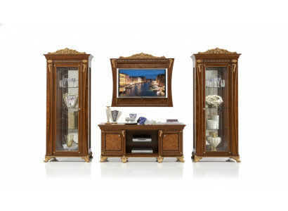 Mobile TV Lusso Parete Soggiorno Nuovo Set Vetrina Legno Mobili