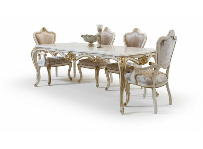 Sala da pranzo Tavolo da pranzo Sedia Set Gruppo Grembiule Tavolo Grembiule Lusso 5 pezzi.