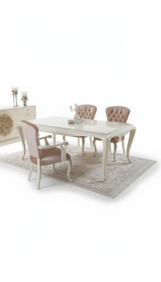 Tavolo da pranzo di lusso Design tavolo Tavoli da pranzo Tavoli in legno Mobili italiani 228 cm