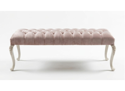 Sgabello Imbottito Design Tessuto Relax Lusso Panchina Tessuto Chesterfield