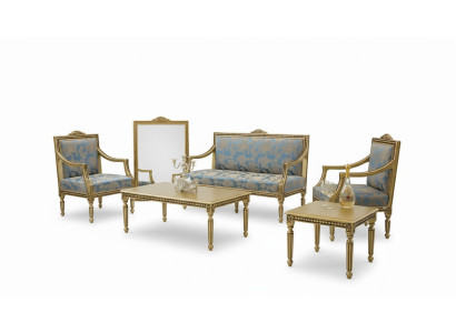 Set di divani 2+1+1, tavolino, tavolino da salotto, divano, poltrona (5 pezzi).