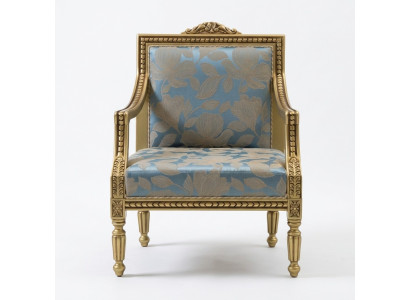 Poltrona Imbottita Sedie Oro Tessuto Design di Lusso Sedia Singola Classica