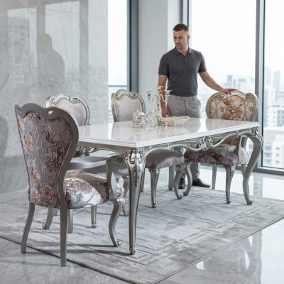 Sedia con braccioli Poltrona Sala da pranzo Legno Sedia a sdraio Sedie Design Poltrona