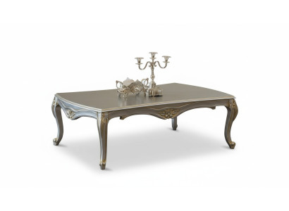 Tavolino da salotto di lusso Tavolini classici Oro Tavolo argentato in legno