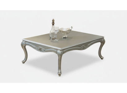Tavolino di lusso Tavolini classici Tavolo d'argento in legno Nuovo