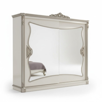 Armadio classico da camera da letto con scaffale per guardaroba.