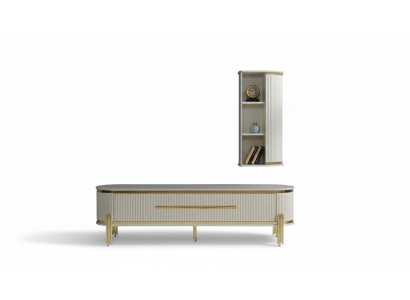 Mobile porta TV di lusso, supporto TV, comò, credenza, sideboard, parete attrezzata 2 pezzi nuovo