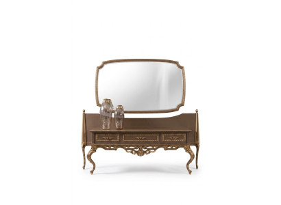 Tavoli consolle di lusso con specchio, credenze di lusso, cassettiera, tavolo.