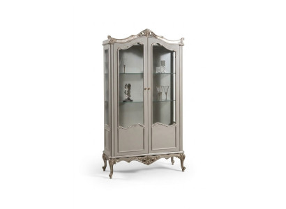 Vetrina grigio chiaro stile barocco rococò Vetrina in vetro Vetrine classiche