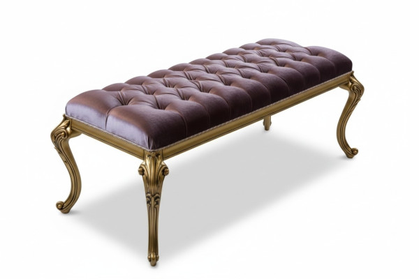 Lusso Pouf Designer Chesterfield Velluto Pouf Pouf Panchina Imbottita