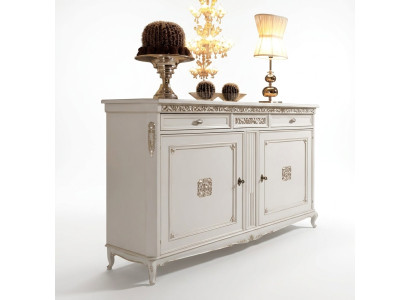 Classica commode stile antico sideboard in legno mobile credenza bianca nuova.