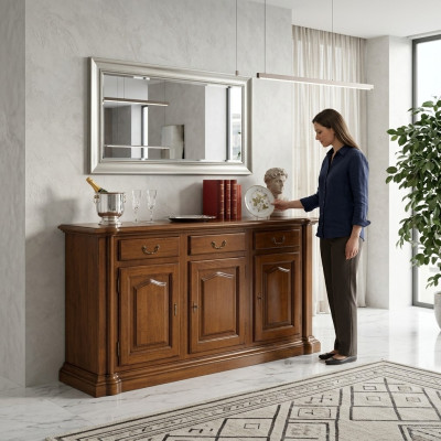 Comò credenza sideboard in legno massello marrone mobili comò sideboard.