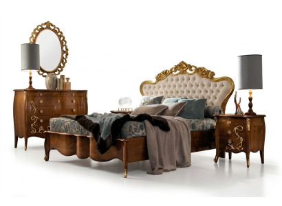 Set di lenzuola per il letto di lusso Letto Camera da letto classica Hotel Letto Mobili barocchi in legno