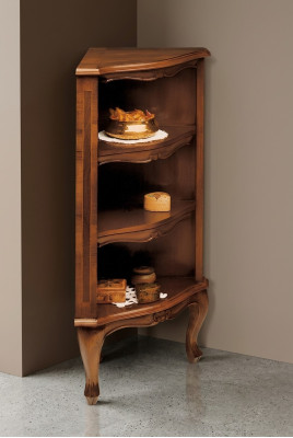 Mobile ad angolo Scaffale angolare Scaffale per libri angolare Scaffale per angolo a parete Scaffale d'angolo in legno Armadi Design Barocco