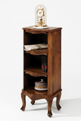 Mobile libreria in legno design stile barocco vetrina credenza massiccia.