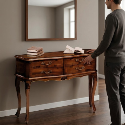 Comò Consolle Barocco Rococò Tavolo Comodini Legno Design Armadietto Aggiuntivo