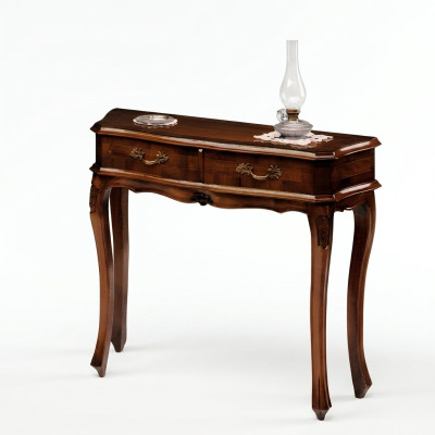 Tavolo console cassettiera barocco rococò comò in legno design mobiletto da appoggio