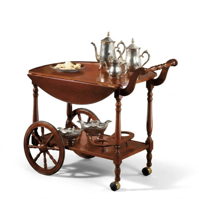 Tavolino da servizio in legno massiccio di lusso di classe antico stile barocco rococò.