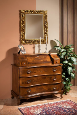 Comò in legno, mobili in stile italiano di lusso, comò in stile barocco antico nuovo.
