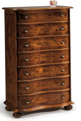 Mobiletto di lusso in legno stile italiano. Comò in stile barocco antico nuovo.