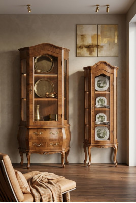 Lussuoso armadio vetrina Classiche vetrine mobili da soggiorno credenza in legno Nuovi