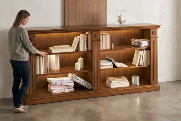Scaffale per libri Vetrina Armadio con vetrina Armadio classico Armadio Armadi in legno XXL