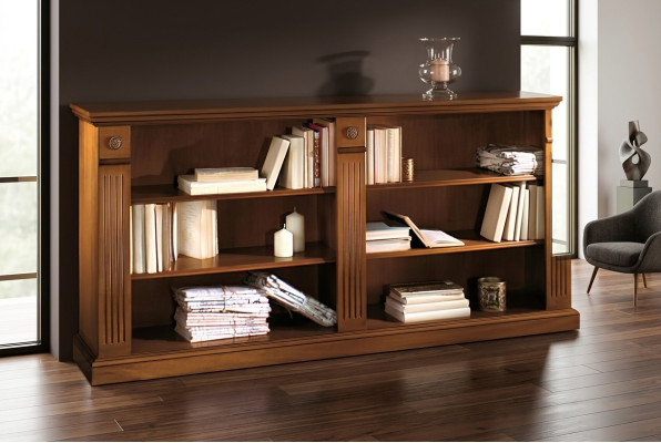 Scaffale per libri Vetrina Armadio con vetrina Armadio classico Armadio Armadi in legno XXL